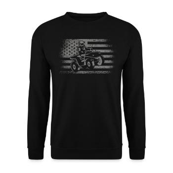 Pilote ATV USA Design Quad Quad Quad Bike Quad Bike - Sweat-shirt Unisexe - noir - Devant - Alina (178cm) & Michal (187cm)