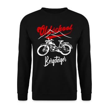 Zündapp Mountaineer MD 25 Moped Cult - Unisex Sweatshirt - black - Front - Alina (178cm) & Michal (187cm)