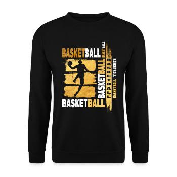 Basketball Gold Basketball Player Grunge Fan - Unisex Sweatshirt - black - Front - Alina (178cm) & Michal (187cm)