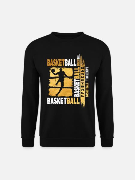 Basketball Gold Basketballer Spieler Grunge Fan - Unisex Pullover - Schwarz