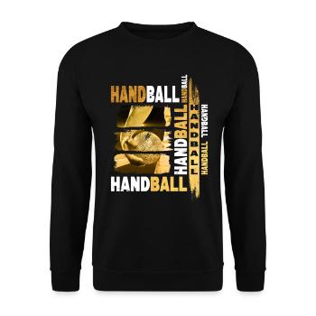 Handball Gold Handball Player Grunge Fan Team - Sweat-shirt Unisexe - noir - Devant - Alina (178cm) & Michal (187cm)