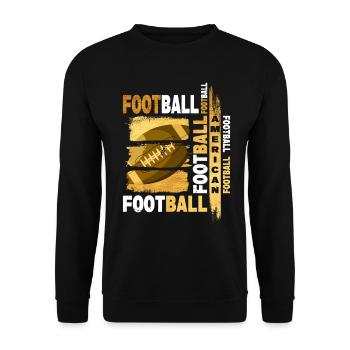 American Football Ball Gold Vintage Retro Sport - Unisex Sweatshirt - black - Front - Alina (178cm) & Michal (187cm)