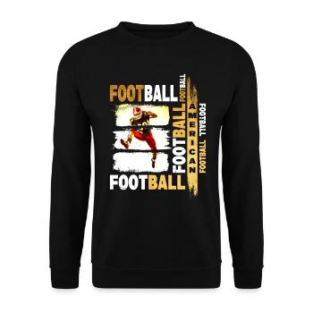 Joueur de football américain Gold Vintage Retro Sport - Sweat-shirt Unisexe - noir - Devant - Alina (178cm) & Michal (187cm)