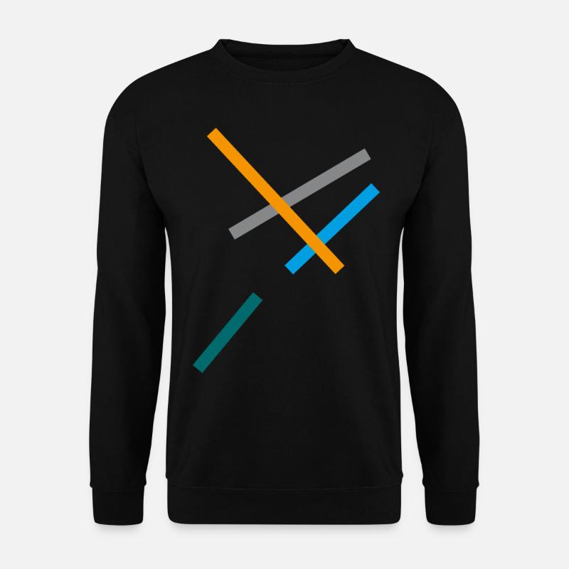 Minimal Streifen Design - Unisex Pullover - Schwarz