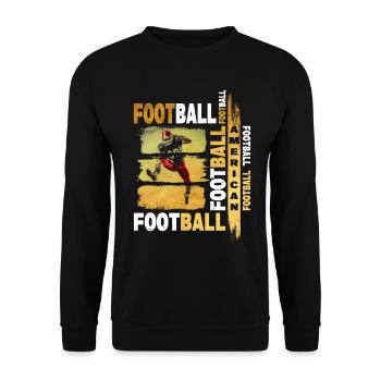 Joueur de football américain Gold Vintage Retro Sport - Sweat-shirt Unisexe - noir - Devant - Alina (178cm) & Michal (187cm)