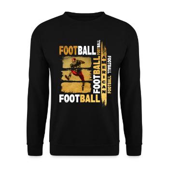 Joueur de football américain Gold Vintage Retro Sport - Sweat-shirt Unisexe - noir - Devant - Alina (178cm) & Michal (187cm)