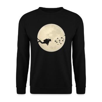 Space diver - Unisex Sweatshirt - black - Front - Alina (178cm) & Michal (187cm)
