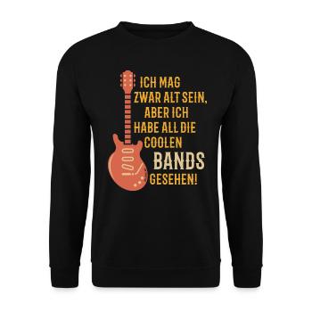 Ich Habe All Die Coolen Bands Gesehen! (PNG / 3C) - Unisex Pullover - Schwarz - Vorne - Alina (178cm) & Michal (187cm)