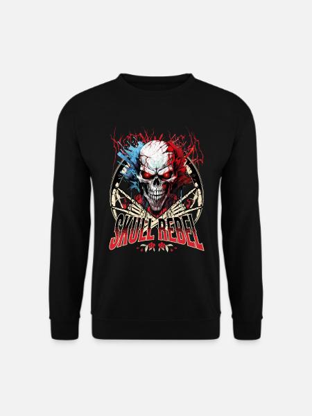 Totenkopf Totenschädel Skelett Motorrad Biker Gang - Unisex Pullover - Schwarz