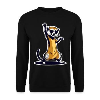 Suricate dansant - Sweat-shirt Unisexe - noir - Devant - Alina (178cm) & Michal (187cm)