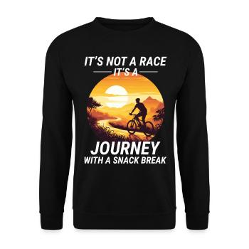 Sunset Trail Ride Bike Rider Off-road Cycling - Unisex Sweatshirt - black - Front - Alina (178cm) & Michal (187cm)