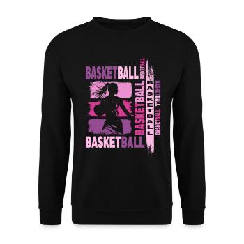 basket-ball femme basketteur joueur de basket-ball - Sweat-shirt Unisexe - noir - Devant - Alina (178cm) & Michal (187cm)