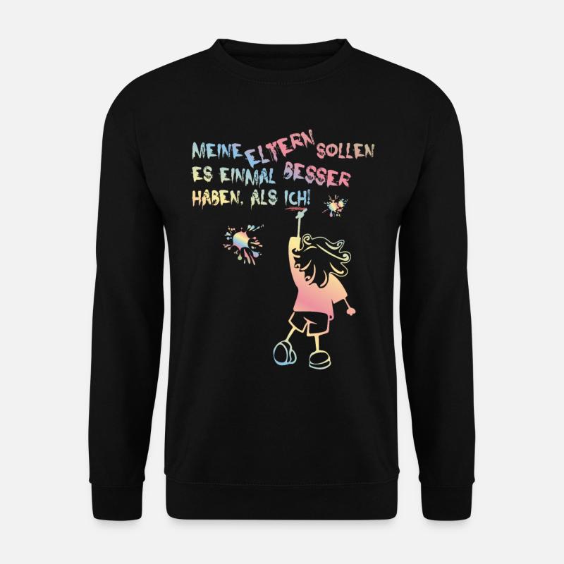 Kinder (Eltern-sollen-es-besser-haben-Edition) - Unisex Pullover - Schwarz