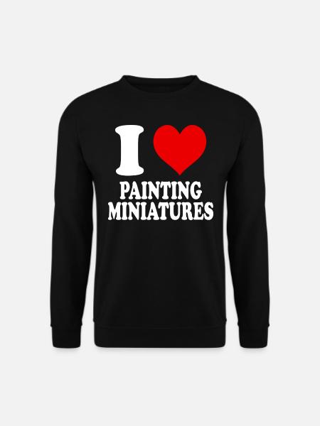 J’aime peindre des miniatures - Sweat-shirt Unisexe - noir