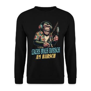 Salmon Me Cod Perch Fishing Saying Funny - Unisex Sweatshirt - black - Front - Alina (178cm) & Michal (187cm)