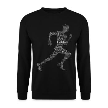 Joggen Running Cross Country Running Fitness - Unisex Pullover - Schwarz - Vorne - Alina (178cm) & Michal (187cm)