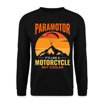 Motorschirmpilot Motorschirm Motorschirm - Unisex Pullover - Schwarz - Vorne - Alina (178cm) & Michal (187cm)