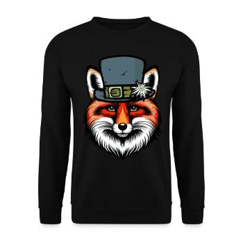 Tyrolean Fox Austria Foxes Switzerland Alps - Unisex Sweatshirt - black - Front - Alina (178cm) & Michal (187cm)