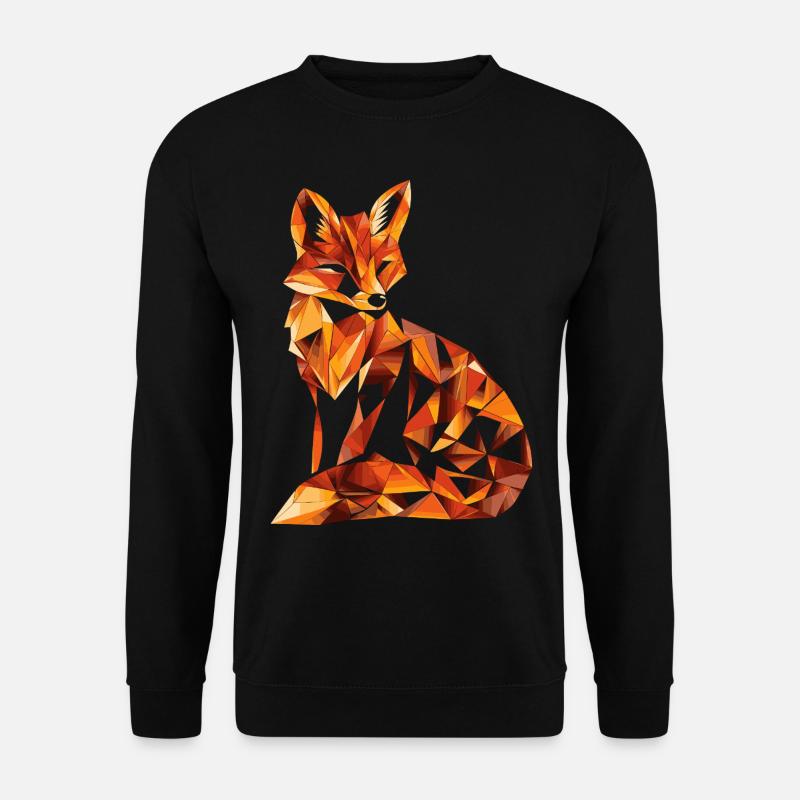 Fox Abstract Geometry - Unisex Sweatshirt - black