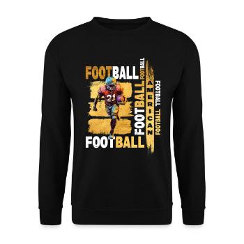 Joueur de football américain USA America Sports Gold - Sweat-shirt Unisexe - noir - Devant - Alina (178cm) & Michal (187cm)