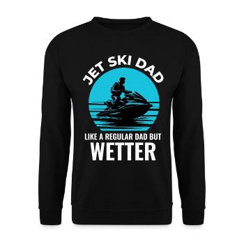 Jet Skiing for Fun-Loving Dads - Unisex Sweatshirt - black - Front - Alina (178cm) & Michal (187cm)