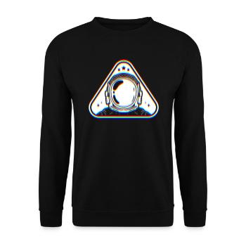 L’art du glitch | Illusion d’optique EDM Rave Vaporwave - Sweat-shirt Unisexe - noir - Devant - Alina (178cm) & Michal (187cm)