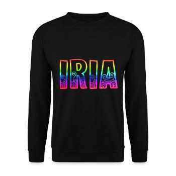iria rs arc-en-ciel - Sweat-shirt Unisexe - noir - Devant - Alina (178cm) & Michal (187cm)