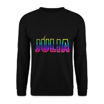 Julia RS Arc-en-ciel - Sweat-shirt Unisexe - noir - Devant - Alina (178cm) & Michal (187cm)