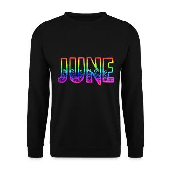 Juin RS Rainbow - Sweat-shirt Unisexe - noir - Devant - Alina (178cm) & Michal (187cm)