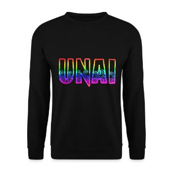 Unai RS Rainbow - Unisex Sweatshirt - black - Front - Alina (178cm) & Michal (187cm)