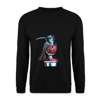 Bird on spray can - Unisex Sweatshirt - black - Front - Alina (178cm) & Michal (187cm)