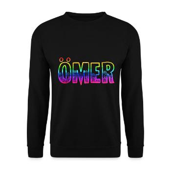 Ömer RS Arc-en-ciel - Sweat-shirt Unisexe - noir - Devant - Alina (178cm) & Michal (187cm)