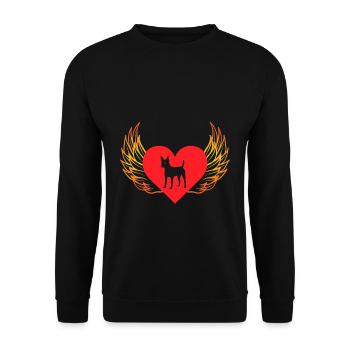 Toy Fox Terrier - Unisex Sweatshirt - black - Front - Alina (178cm) & Michal (187cm)