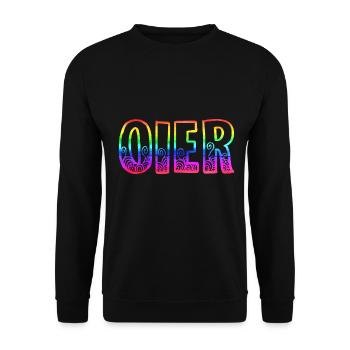 Oier RS Rainbow - Unisex Sweatshirt - black - Front - Alina (178cm) & Michal (187cm)