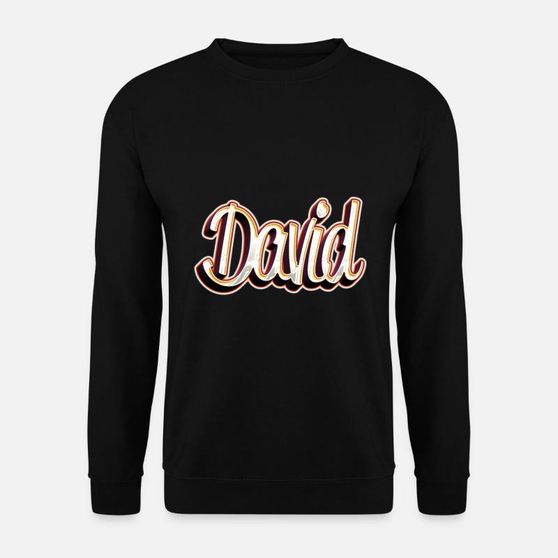 David Vorname Name Graffiti Design - Unisex Pullover - Schwarz
