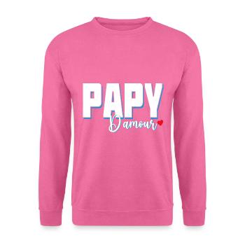 Papy d'amour Cadeau Tendresse Grand-Père - Sweat-shirt Unisexe - rose - Devant