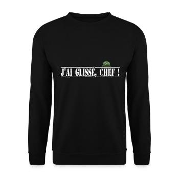 J'ai glissé chef - film parodie - Sweat-shirt Unisexe - noir - Devant - Alina (178cm) & Michal (187cm)