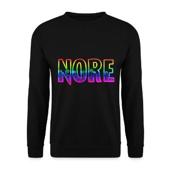 nore rs regenboren - Unisex Sweatshirt - black - Front - Alina (178cm) & Michal (187cm)