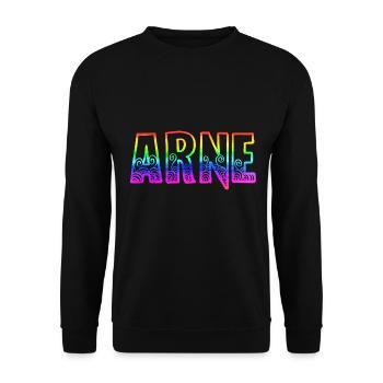 arne rs arc-en-ciel - Sweat-shirt Unisexe - noir - Devant - Alina (178cm) & Michal (187cm)