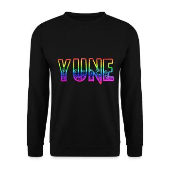 Yune RS Arc-en-ciel - Sweat-shirt Unisexe - noir - Devant - Alina (178cm) & Michal (187cm)