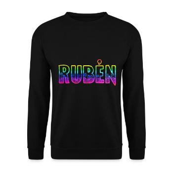 Rubén RS Rainbow - Unisex Sweatshirt - black - Front - Alina (178cm) & Michal (187cm)