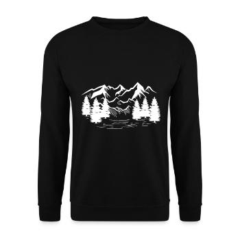 Tree, Nature, Outdoor, Forest, Trees, Environmental Protection - Unisex Sweatshirt - black - Front - Alina (178cm) & Michal (187cm)