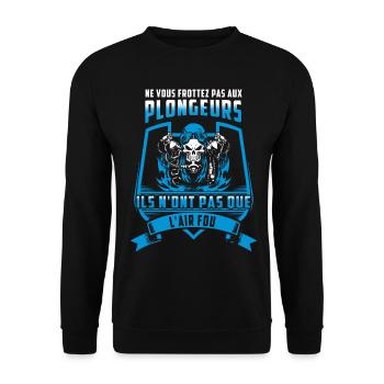 L'Air fou - Sweat-shirt Unisexe - noir - Devant - Alina (178cm) & Michal (187cm)