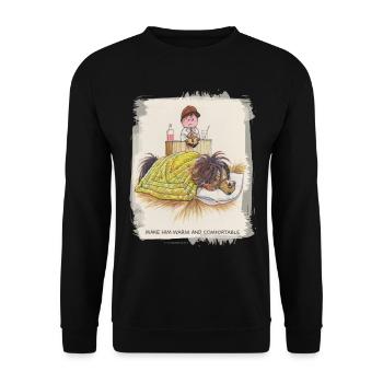 Thelwell - Pony sleeping - Sweat-shirt Unisexe - noir - Devant - Alina (178cm) & Michal (187cm)