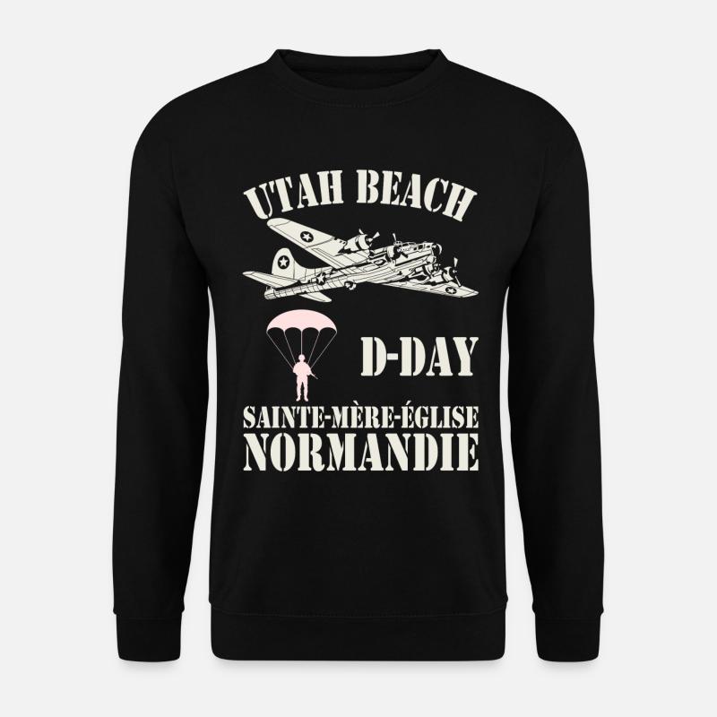 Utah Beach D-Day Sainte-Mère-Église - Unisex Sweatshirt - black