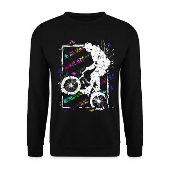 Bmx Fahrrad - BMX Rad fahren - BMX Fahrer - Sweat-shirt Unisexe - noir - Devant - Alina (178cm) & Michal (187cm)