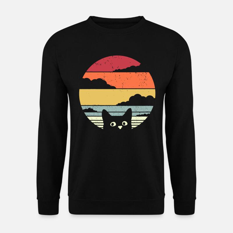 Cat Funny Graphic - Unisex Sweatshirt - black