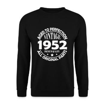 1952 Original vintage vintage retro birthday - Unisex Sweatshirt - black - Front - Alina (178cm) & Michal (187cm)