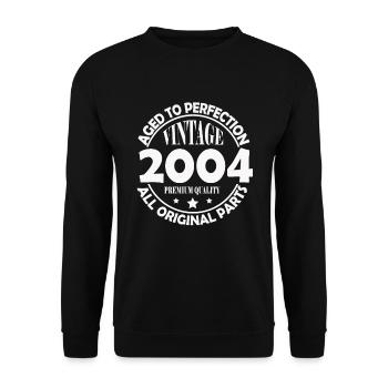 2004 Original vintage vintage retro birthday - Unisex Sweatshirt - black - Front - Alina (178cm) & Michal (187cm)
