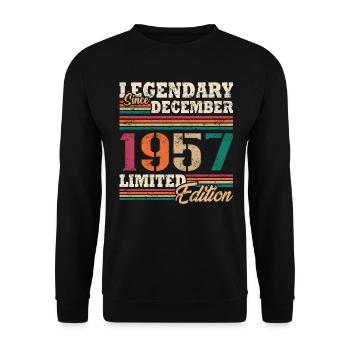 Légendaire Décembre 1957 édition limitée - Sweat-shirt Unisexe - noir - Devant - Alina (178cm) & Michal (187cm)